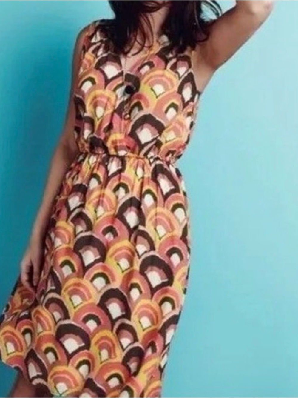 Boden•70’s rainbow sundress•Sz 8